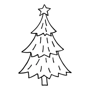 Cute Christmas tree Stock Illustration