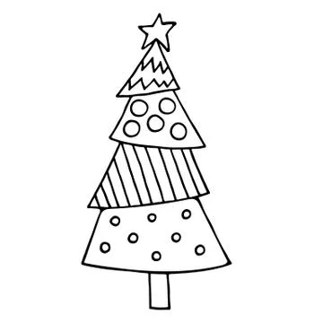 Cute Christmas tree Stock Illustration