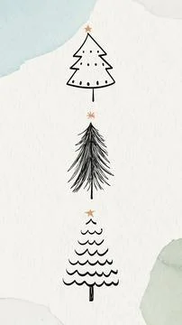 Cute Christmas tree Stock-Illustration