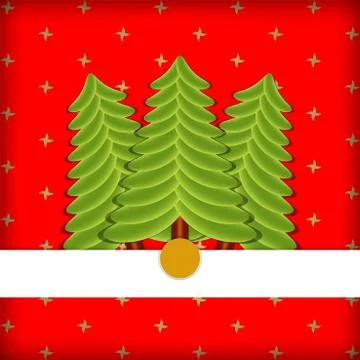 Cute Christmas tree vector Stock Illustration