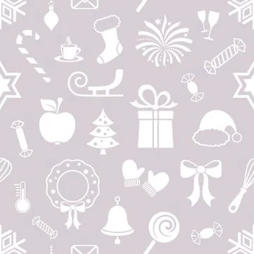 Cute christmas vector seamless pattern Stock-Illustration