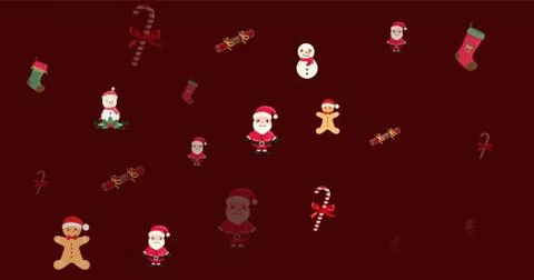 Cute Christmas Wallpaper Vector Stock Illustration