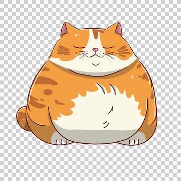 Cute chubby cat Stock Illustration