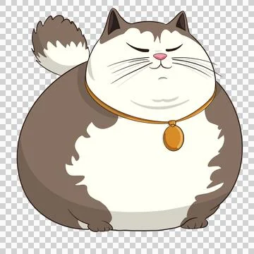 Cute chubby cat Stock Illustration