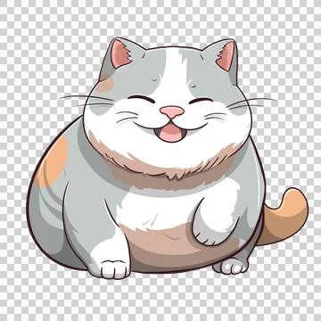 Cute chubby cat Stock Illustration
