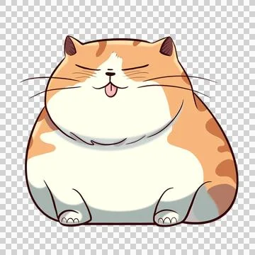 Cute chubby cat Stock Illustration