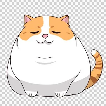 Cute chubby cat Stock Illustration