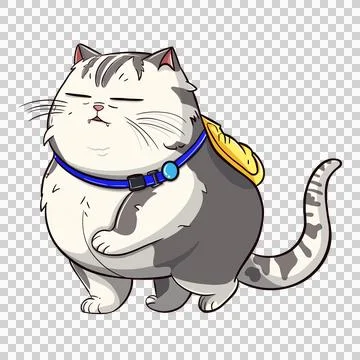 Cute chubby cat Stock Illustration