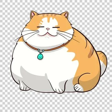 Cute chubby cat Stock Illustration