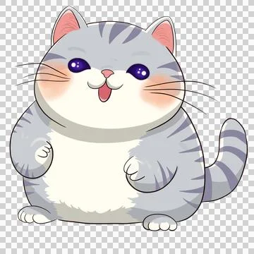 Cute chubby cat Stock Illustration