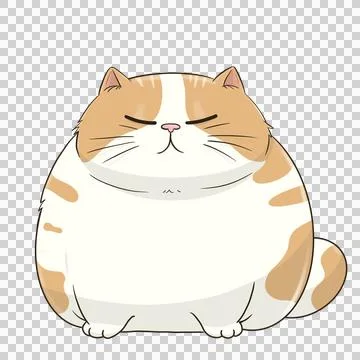 Cute chubby cat Stock Illustration