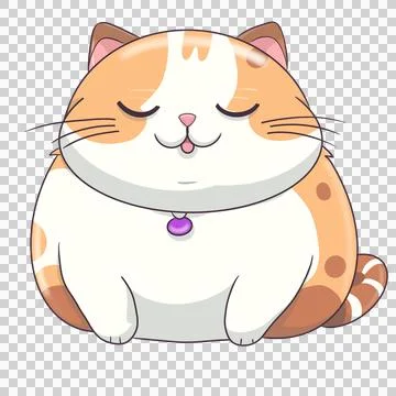 Cute chubby cat Stock Illustration