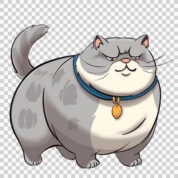 Cute chubby cat Stock Illustration