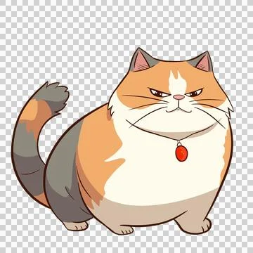 Cute chubby cat Stock Illustration