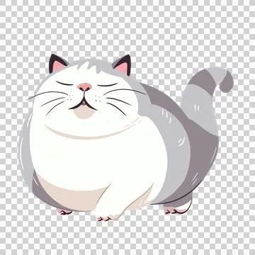 Cute chubby cat Stock Illustration