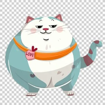 Cute chubby cat Stock Illustration