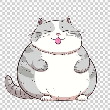 Cute chubby cat Stock Illustration