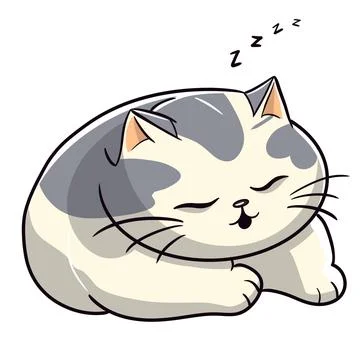 Cute chubby cat Stock Illustration