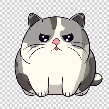 Cute chubby cat Stock Illustration