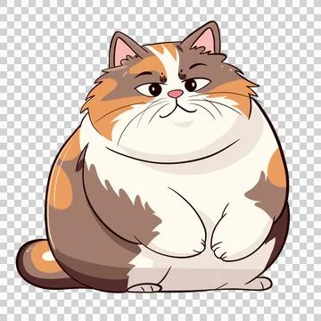 Cute chubby cat Stock Illustration