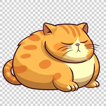Cute chubby cat Stock Illustration
