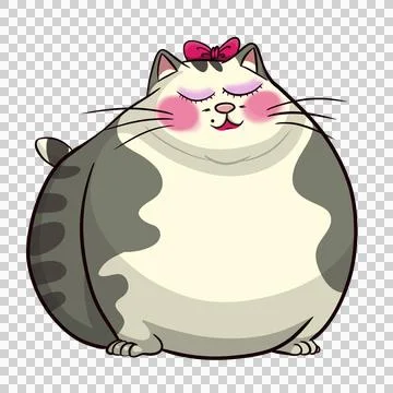 Cute chubby cat Stock Illustration