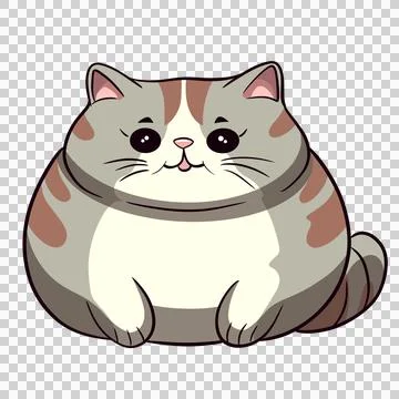 Cute chubby cat Stock Illustration