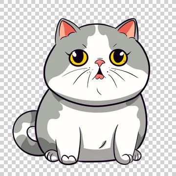 Cute chubby cat Stock Illustration