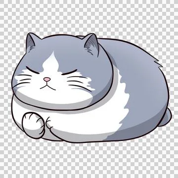 Cute chubby cat Stock Illustration