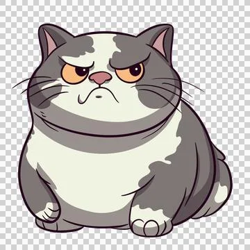 Cute chubby cat Stock Illustration