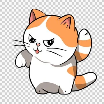 Cute chubby cat Stock Illustration
