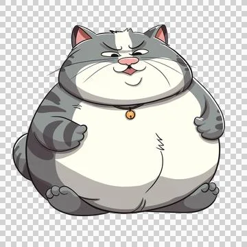 Cute chubby cat Stock Illustration