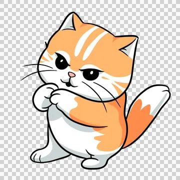 Cute chubby cat Stock Illustration
