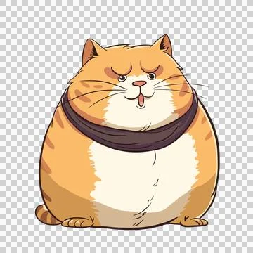Cute chubby cat Stock Illustration