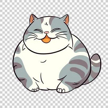 Cute chubby cat Stock Illustration