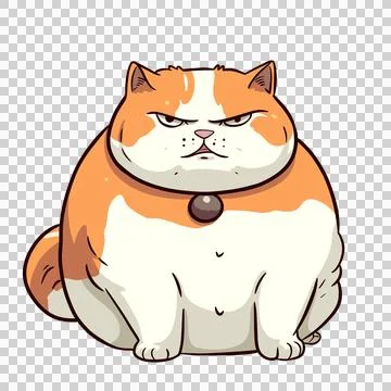 Cute chubby cat Stock Illustration
