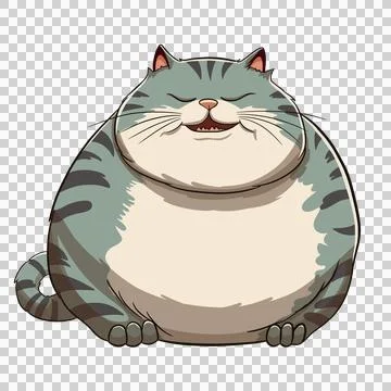 Cute chubby cat Stock Illustration