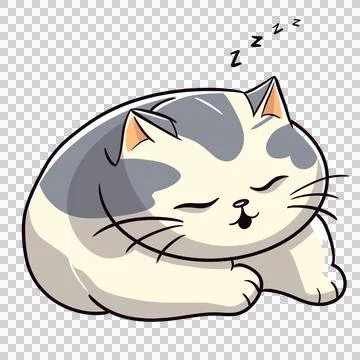 Cute chubby cat Stock Illustration