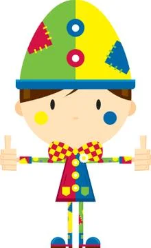 Cute Circus Clown  Иллюстрация