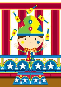 Cute Circus Clown  Stock-Illustration