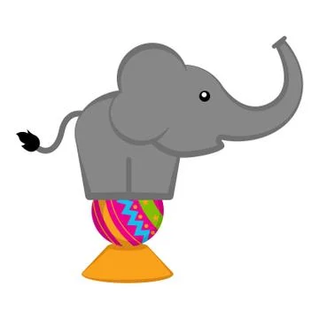 Cute circus elephant Illustrazione stock