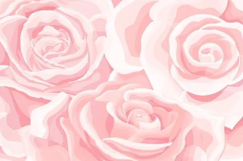 Cute closeup flower soft background with cream rose flower buds イラスト素材