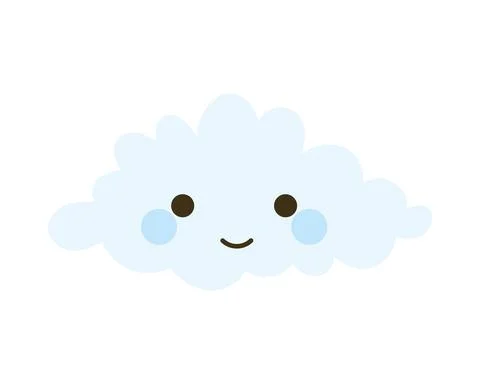 Cute cloud cartoon Stock Illustration