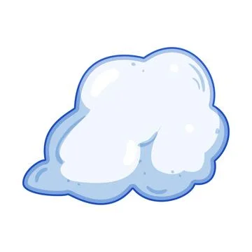 Cute cloud character cartoon graphic drawing element Stock Illustration