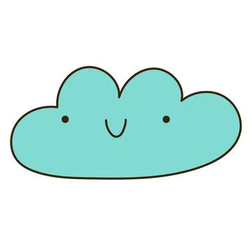Cute cloud hand-drawn Illustrazione stock