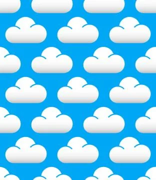 Cute cloud pattern Stock Illustration