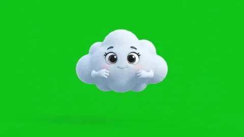 Cute Cloud Sync Buddy Video stock 345830864