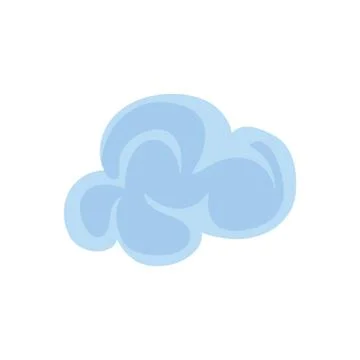 Cute cloud on white background Stock Illustration