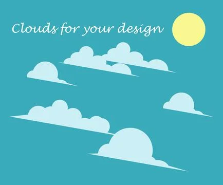 Cute clouds for design Stock Illustration