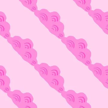 Cute clouds seamless pattern. Stylized children ornament. イラスト素材